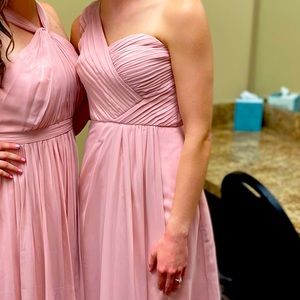 Adrianna Papell Louisa One Shoulder Dress Rose sz0